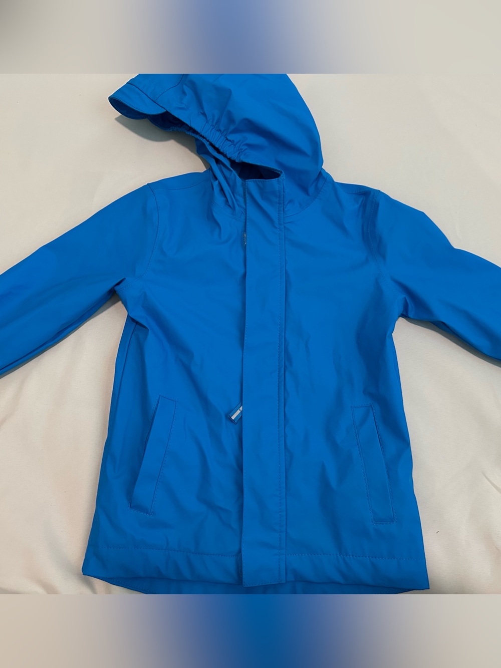 Cat & Jack Bright Blue Kids Raincoat with Reflective Stripes
